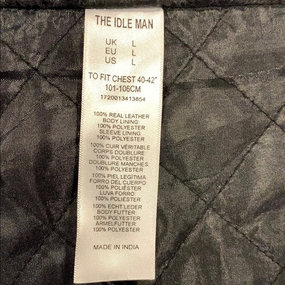 Men’s 100% leather borg biker jacket NWT - Picture 16 of 16